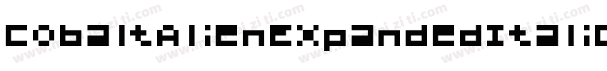 CobaltAlienExpandedItalic-WgB4字体转换