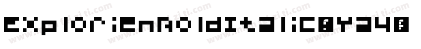 ExplorienBoldItalic-4Ya4字体转换