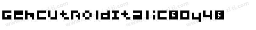 GemcutBoldItalic-vOy4字体转换