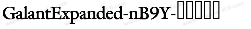 GalantExpanded-nB9Y字体转换