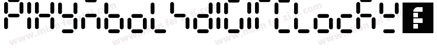 PIXymbolsDigitClockW字体转换