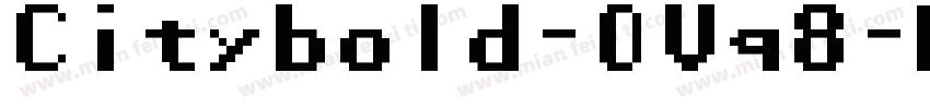 Citybold-OVq8字体转换