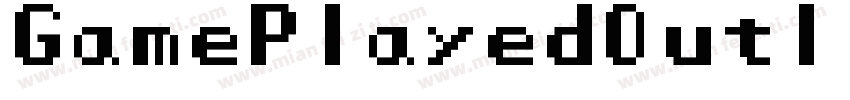 GamePlayedOutline-wrX8字体转换