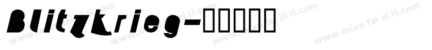 Blitzkrieg字体转换