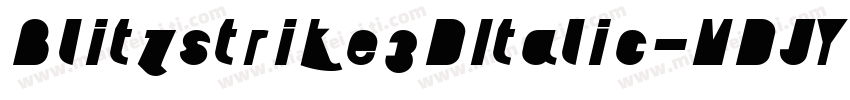 Blitzstrike3DItalic-MDJY字体转换