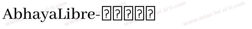 AbhayaLibre字体转换