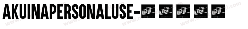 Akuinapersonaluse字体转换