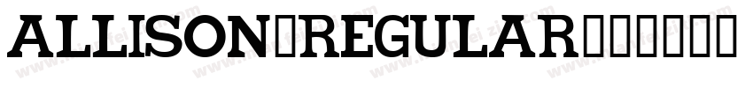 Allison-regular字体转换