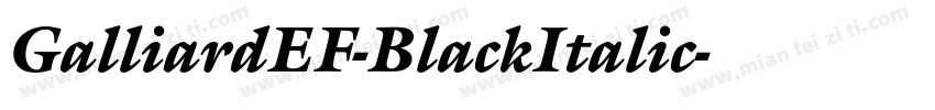 GalliardEF-BlackItalic字体转换