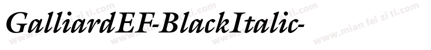 GalliardEF-BlackItalic字体转换