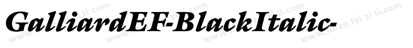 GalliardEF-BlackItalic字体转换
