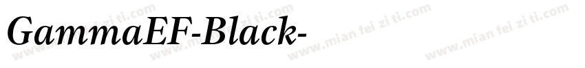 GammaEF-Black字体转换