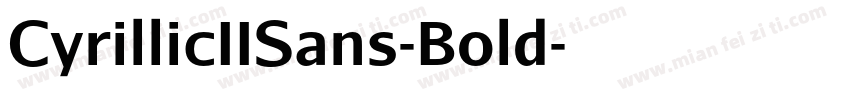 CyrillicIISans-Bold字体转换