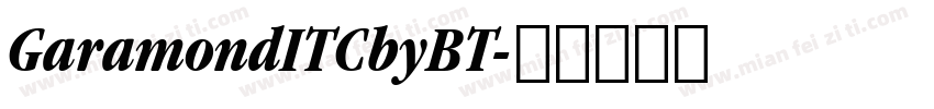GaramondITCbyBT字体转换