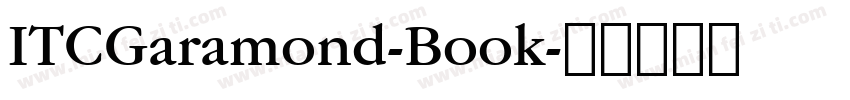ITCGaramond-Book字体转换
