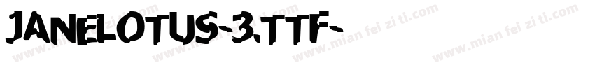 JANELOTUS-3.TTF字体转换