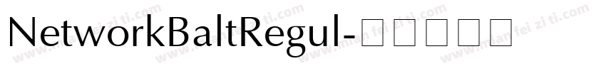 NetworkBaltRegul字体转换