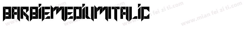 BarbieMediumItalic字体转换