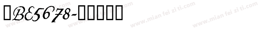 晋BE5678字体转换