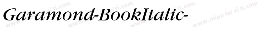 Garamond-BookItalic字体转换