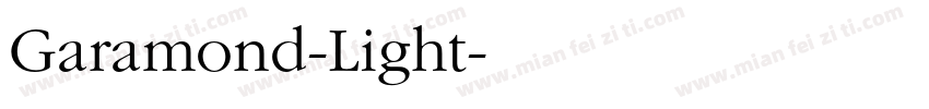 Garamond-Light字体转换