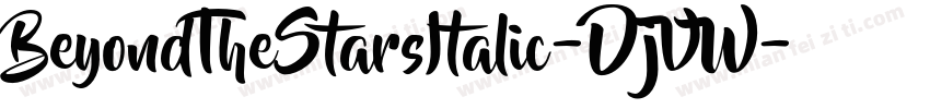 BeyondTheStarsItalic-DjVW字体转换