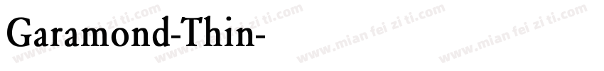 Garamond-Thin字体转换