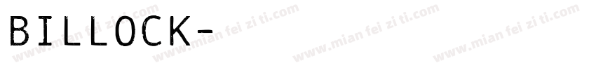 Billock字体转换