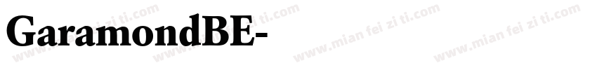 GaramondBE字体转换