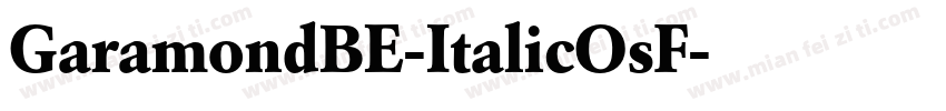 GaramondBE-ItalicOsF字体转换