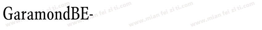 GaramondBE字体转换