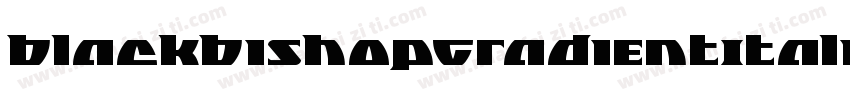 BlackBishopGradientItalic-JY7x字体转换