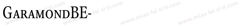 GaramondBE字体转换