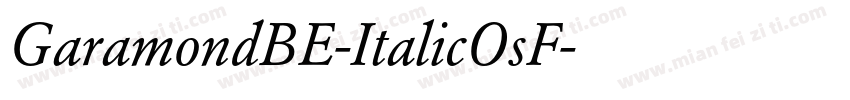 GaramondBE-ItalicOsF字体转换