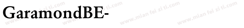 GaramondBE字体转换