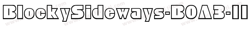 BlockySideways-B0A3字体转换