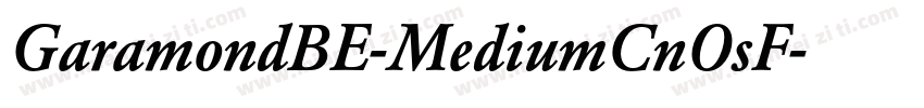 GaramondBE-MediumCnOsF字体转换