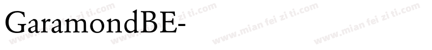 GaramondBE字体转换