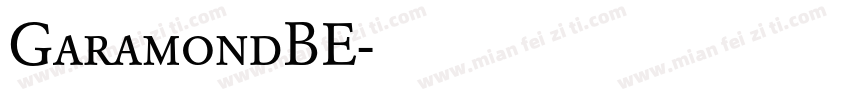 GaramondBE字体转换