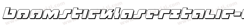 BoomstickLaserItalic-WgOG字体转换
