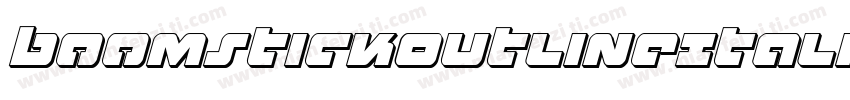 BoomstickOutlineItalic-OvLe字体转换