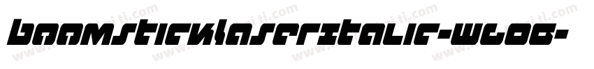 BoomstickLaserItalic-WgOG字体转换