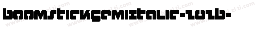 BoomstickSemiItalic-Z0ZB字体转换