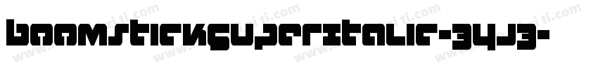 BoomstickSuperItalic-34j3字体转换
