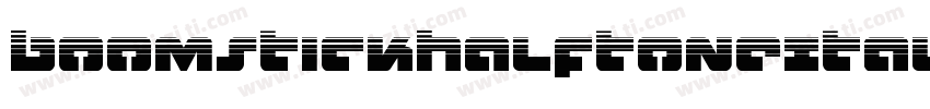 BoomstickHalftoneItalic-40Ll字体转换