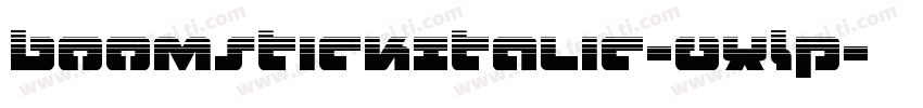 BoomstickItalic-0XLP字体转换