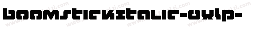 BoomstickItalic-0XLP字体转换