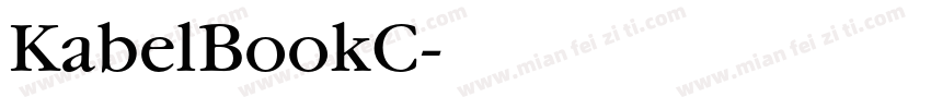 KabelBookC字体转换
