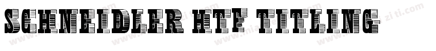 Schneidler-HTF-Titling字体转换