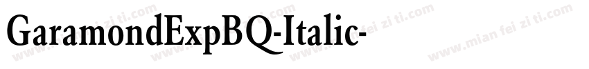 GaramondExpBQ-Italic字体转换